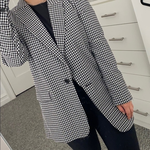 Zara black and white blazer Clearance